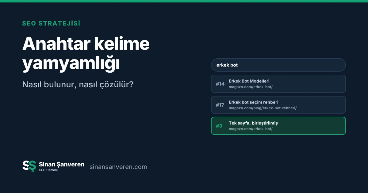 Aynı aramada yarışan iki sayfa ve birleştirilmiş tek sayfa