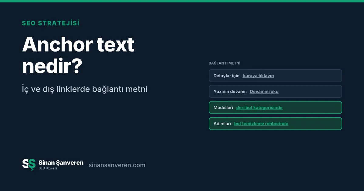 Genel ve açıklayıcı bağlantı metni örnekleri