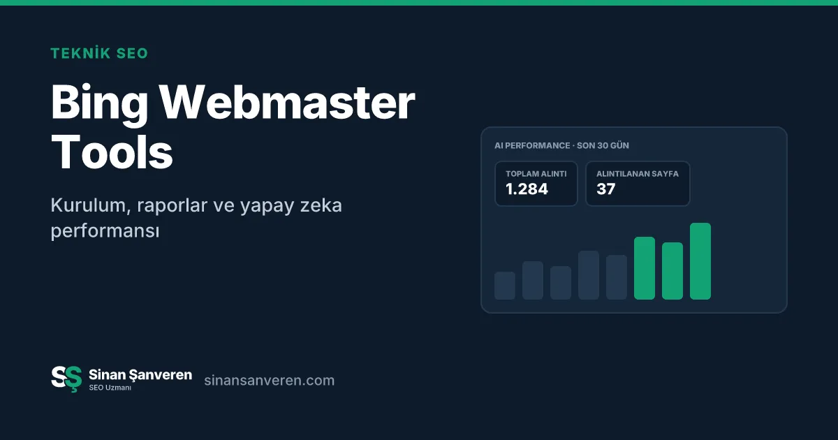 Bing Webmaster Tools AI Performance raporunda alıntı sayıları