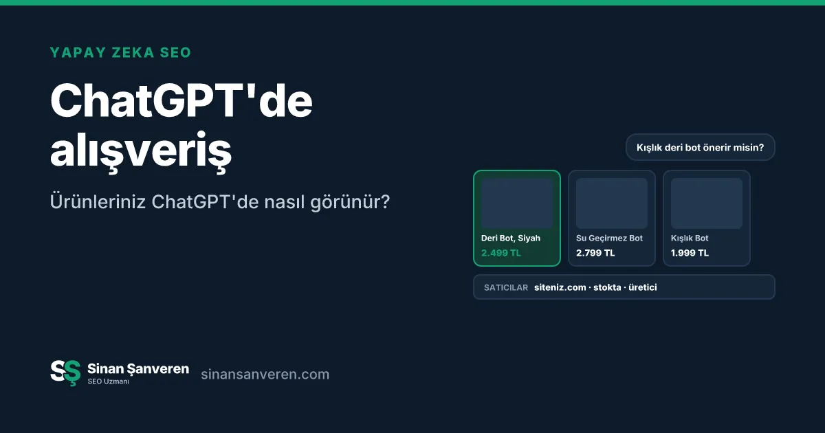 ChatGPT alışveriş sonucunda gösterilen ürün kartları ve satıcılar