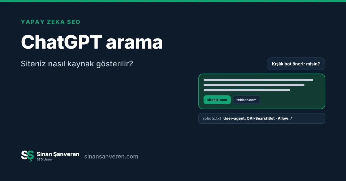 ChatGPT cevabında kaynak gösterilen site ve OAI-SearchBot izni