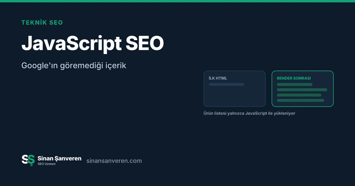 İlk HTML ile render sonrası sayfa içeriğinin karşılaştırması