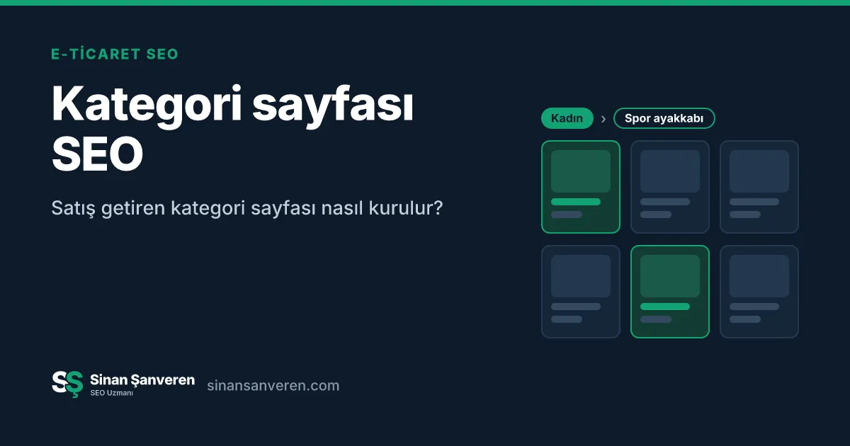 Kategori sayfası SEO: Kadın > Spor ayakkabı kategorisinde ürün kartları