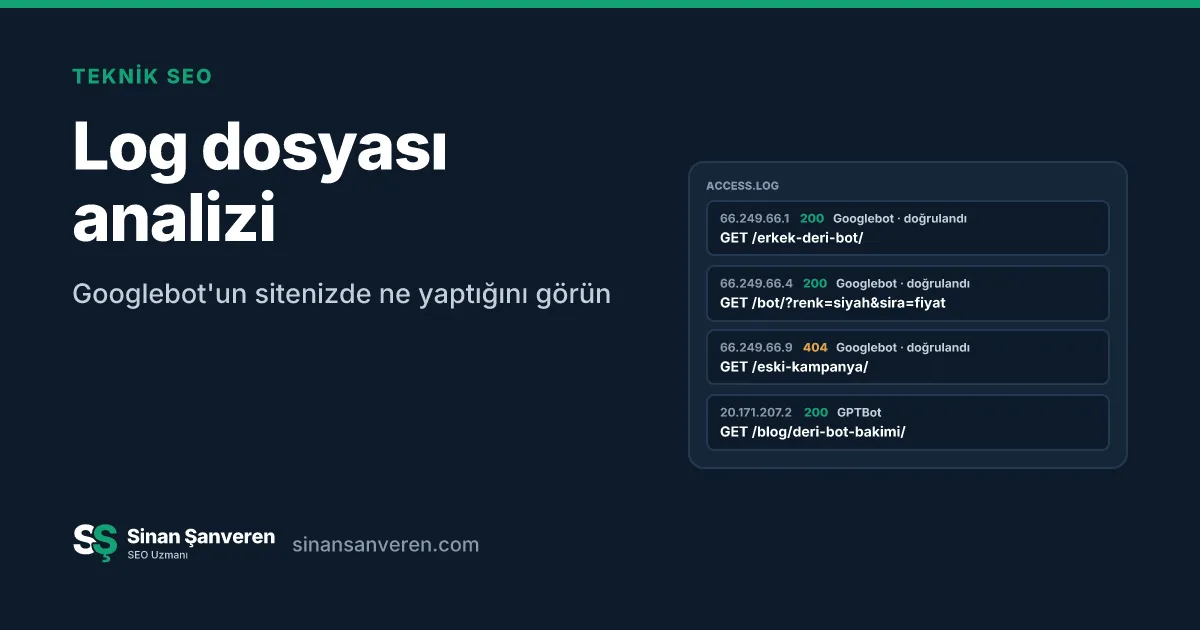Googlebot ve GPTBot isteklerini gösteren sunucu log satırları