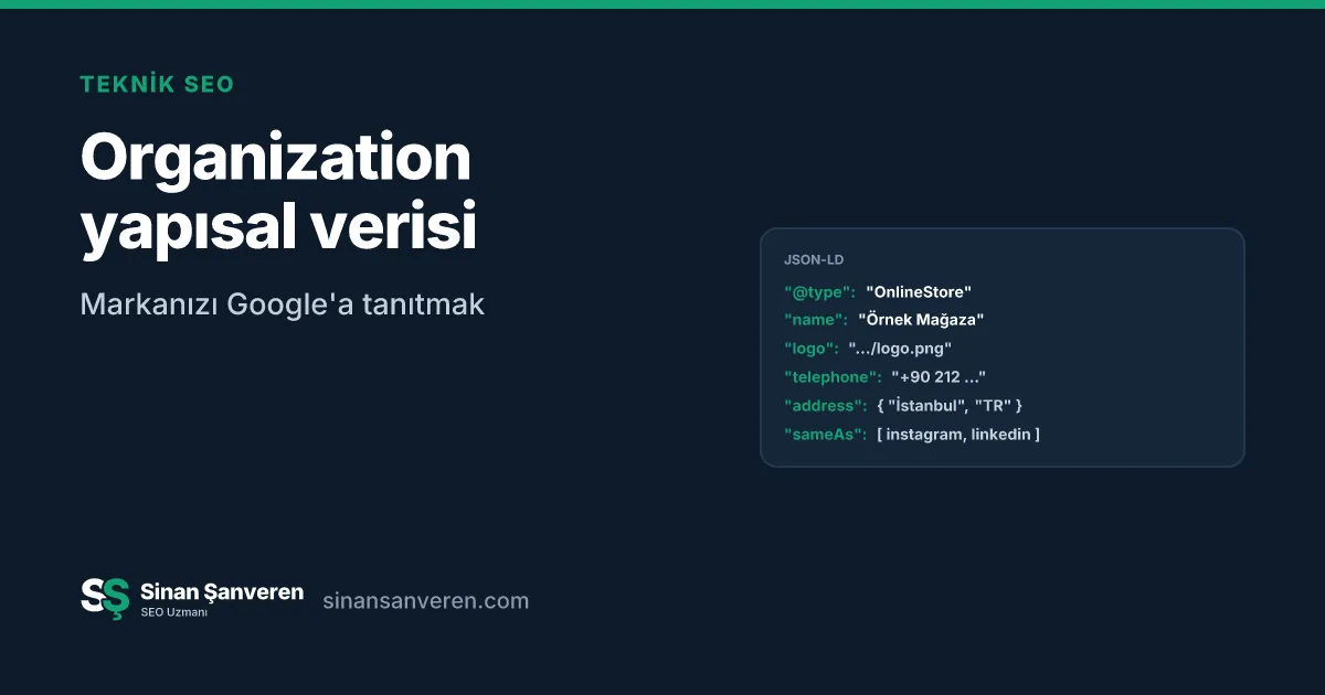 OnlineStore türünde Organization yapısal verisi örneği
