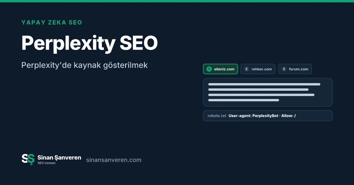 Perplexity cevabında numaralı kaynaklar ve PerplexityBot izni