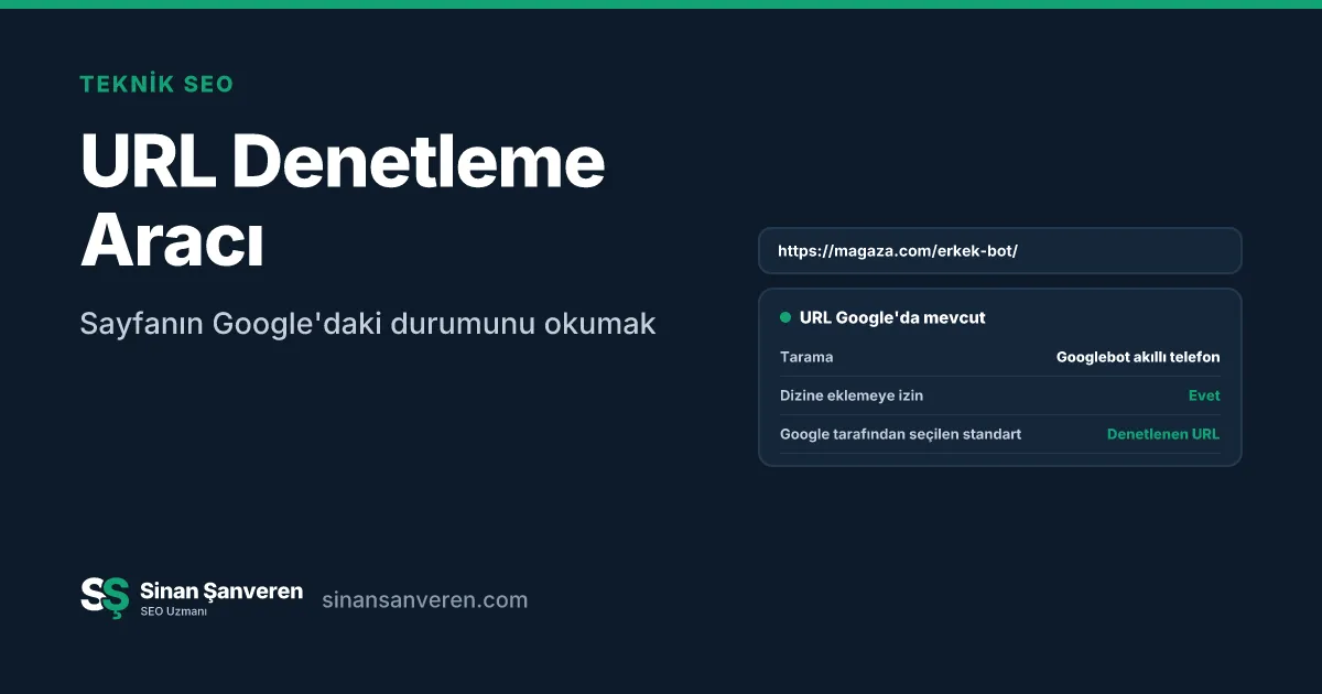 URL Denetleme Aracında bir sayfanın dizine ekleme durumu